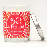 "50 and Fabulous" | Citrus Peach | 100% Soy Wax Candle