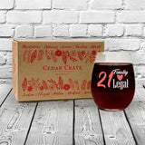 21 Finally Legal | 15oz Stemless Wine Glass