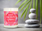 "Happy Birthday Gorgeous" | Tropical Grapefruit | 100% Soy Wax Candle