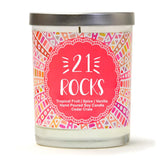 "21 Rocks" | Tropical Fruit Temptations  | 100% Soy Wax Candle