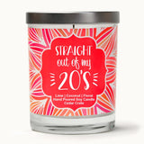 "Dirty 30" Wine Glass and "Straight Out Of My 20's" Island Coconut Lime Candle Gift Set