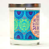 "Bra Off, Hair Up, Sweats On, Wine Gone" Wine Glass and "Vaycay Mode" Bamboo Forest Candle Gift Set