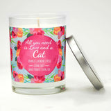 "All You Need is Love and A Cat" | Citrus Peach | 100% Soy Wax Candle