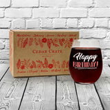 Happy birthday | 15oz Stemless Wine Glass