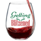 Getting Blitzened | 15oz Stemless Wine Glass