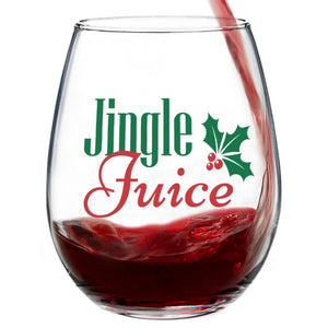 Jingle Juice | 15oz Stemless Wine Glass