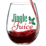 Jingle Juice | 15oz Stemless Wine Glass