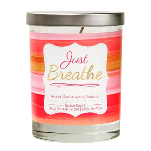 "Just Breathe" | Vanilla Sandalwood | 100% Soy Wax Candle