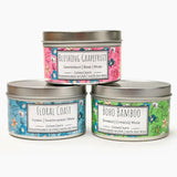 Wild Escapes | Boho Bamboo | Blushing Grapefruit | Floral Coast | 100% Soy Wax Candle