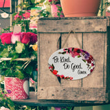 "Be Kind. Do Good. Amen” | Oval Ceramic Wall Sign | 8 3/4" x 6” x 5/16”