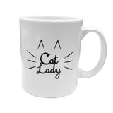 Funny Coffee Mug -"Cat Lady" - 11 oz. Ceramic Coffee Cat Mug - Cat Lady Gifts For Women