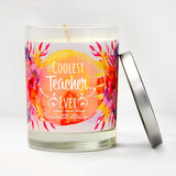 "Coolest Teacher Ever" | Citrus Peach | 100% Soy Wax Candle