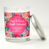 "Dogs Welcome, People Tolerated" | Tropical Grapefruit | 100% Soy Wax Candle