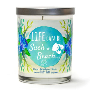 "Life Can Be Such A Beach..." | Ocean Rose | 100% Soy Wax Candle