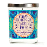 "Bra Off, Hair Up, Sweats On, Wine Gone" Wine Glass and "Friday, My Second Favorite F Word" Bamboo Forest Candle Gift Set