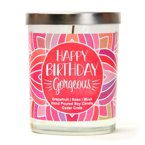 "Happy Birthday Gorgeous" | Tropical Grapefruit | 100% Soy Wax Candle