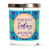 "Bra Off, Hair Up, Sweats On, Wine Gone" Wine Glass and "I Can't Adult Today" Bamboo Forest Candle Gift Set