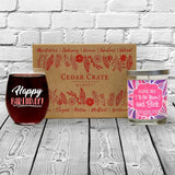 "Happy Birthday!" Wine Glass and "I Love You To The Moon And Back" Lavender and Lemongrass Candle Gift Set