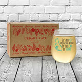 It's Not Drinking Alone If The Cat Is Home | 15oz Stemless Wine Glass