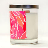 "40 & Fabulous" Wine Glass and "Forty Never Looked So Good" Spiced Tobacco Flower Candle Gift Set