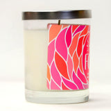 "40 & Fabulous" Wine Glass and "Forty Never Looked So Good" Spiced Tobacco Flower Candle Gift Set