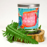 “She Believed She Could So She Did" | Lavender and Lemongrass | 100% Soy Wax Candle