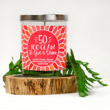 "50 Too Glam To Give A Damn" | Citrus Peach | 100% Soy Wax Candle