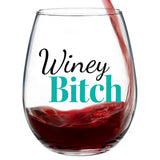 Winey Bitch | 15oz Stemless Wine Glass