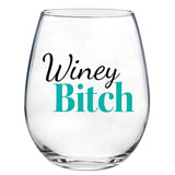 Winey Bitch | 15oz Stemless Wine Glass