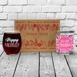 "Happy Birthday!" Wine Glass and "You Are Beautiful" Lavender and Lemongrass Candle Gift Set
