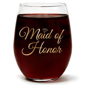Maid Of Honor | 15oz Stemless Wine Glass
